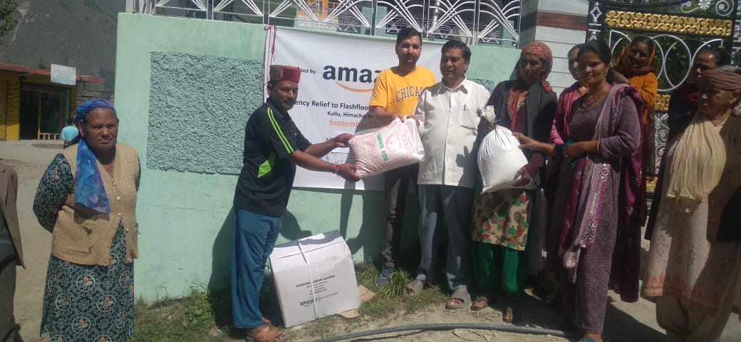 Flashflood survivor receiving kit